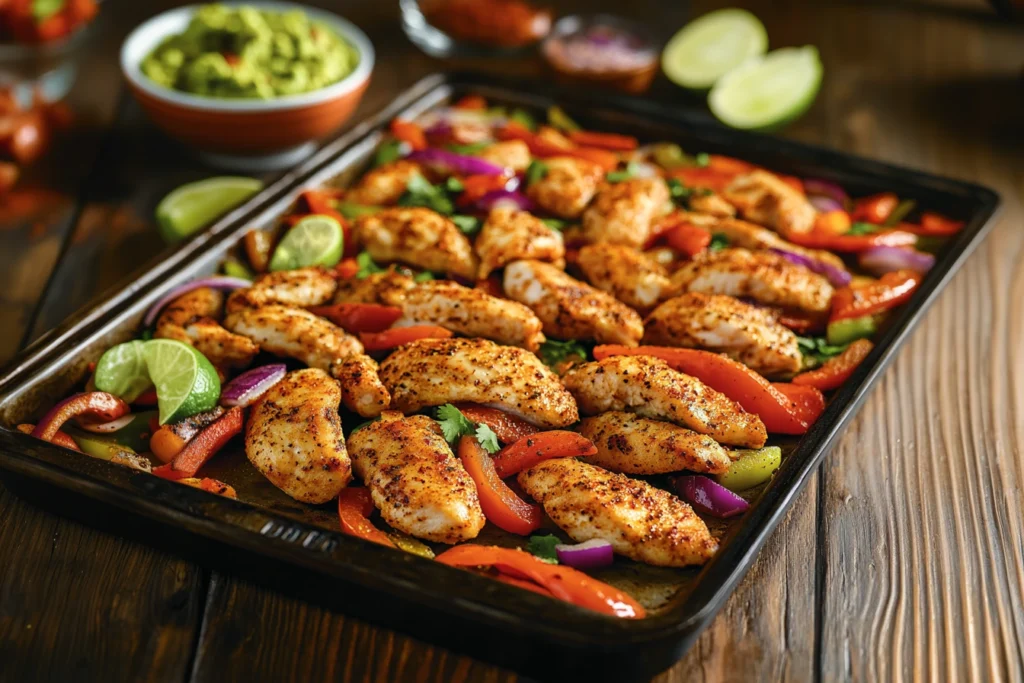 Chicken Fajita Sheet Pan with Roasted Peppers and Onions