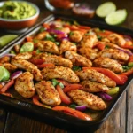 Chicken Fajita Sheet Pan with Roasted Peppers and Onions